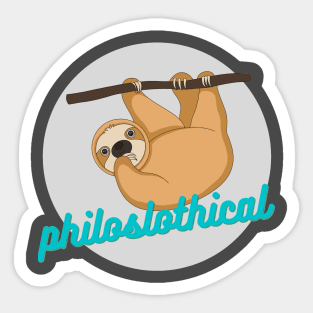 "Philoslothical" Thoughtful Sloth Sticker